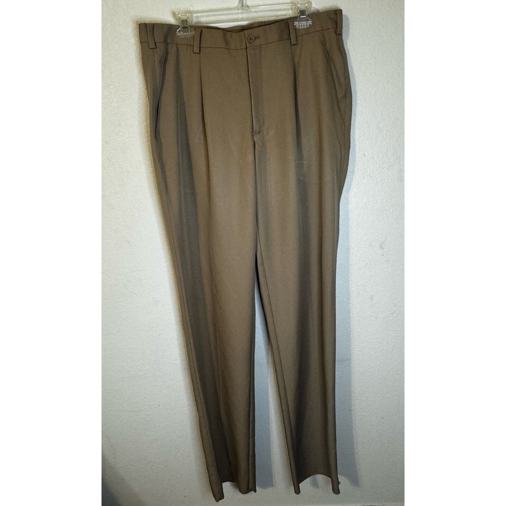 Nike Golf Mens Khaki Pleated Flat Front Performance‎ Golf Pants 36x32